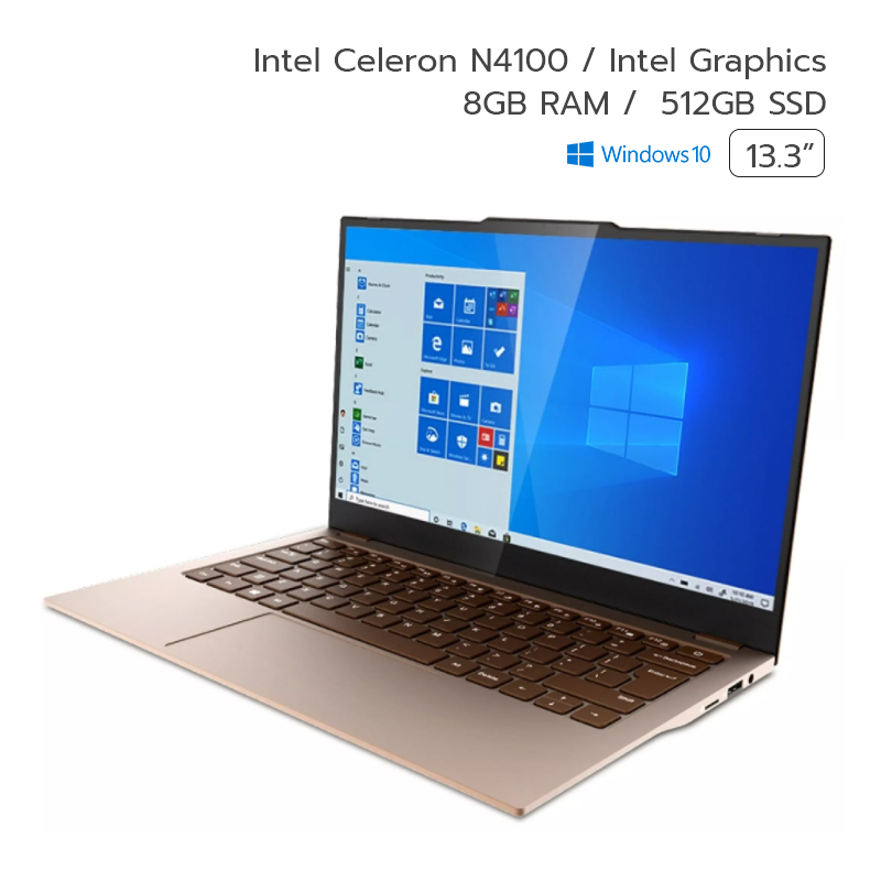Jumper EZbook X3 Air (Ram 8GB+512GB SSD) ประกัน 1 ปี Mocha Brown
