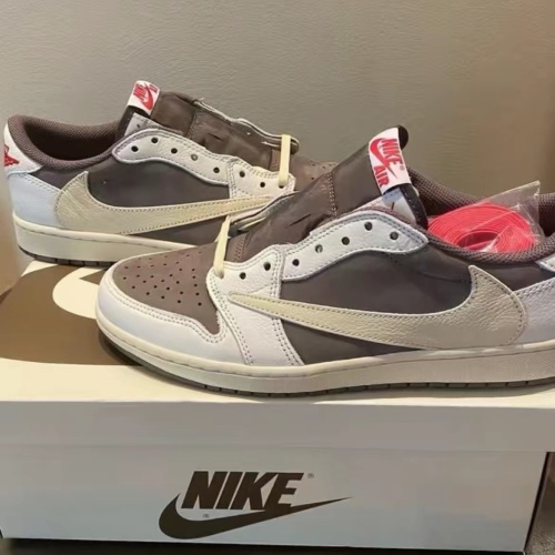 รองเท้า[TRENDX]NIKE AIR JORDAN 1 RETRO LOW OG SP TRAVIS SCOTT REVERSE ...