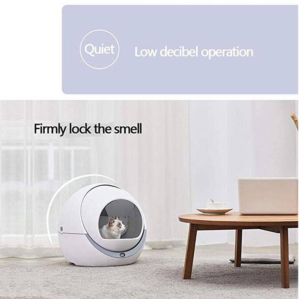 Petree Fully Automatic Cat Litter Box White Thisshop