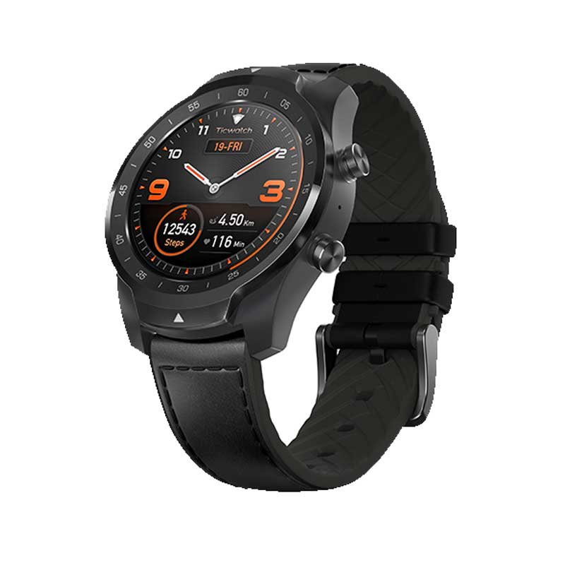 ticwatch pro black bluetooth smart watch