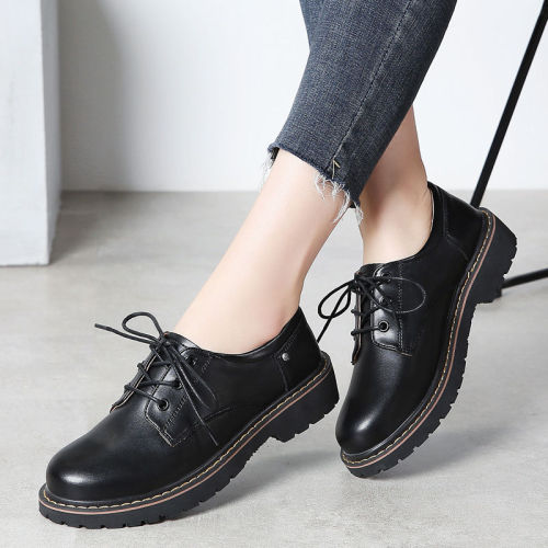 Non-Top Quality Black Shoes Flats Womens Oxford Style Shoes Women ...