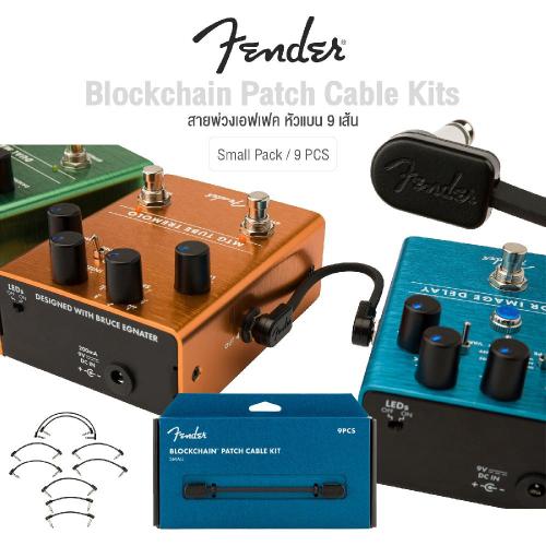 Fender Blockchain Patch Cable Kits สายพ่วงเอฟเฟค อย่างดี หัวแบน เส้นแบน