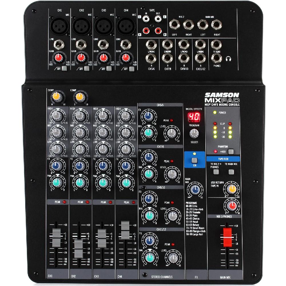 Samson MXP124FX Mixpad Mixer มิกเซอร์สเตอริโอ Analog 12 Channel ปรี ...