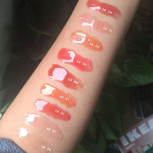 Lip glaze ปรับแฟลชน้ำแก้วลิปกลอสกระจกริมฝีปากเคลือบฟิล์มน้ำลิปสติกแก้วใสอวบลิปไฮดรานักเรียนหญิง