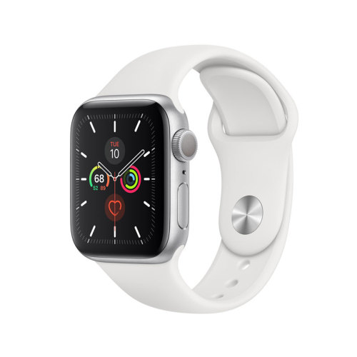Apple Watch SE Silver Aluminium Case with White Sport Band 40mm. GPS
