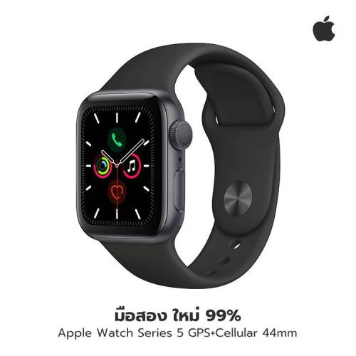 Apple Watch Series 5 มืà¸à¸ªà¸à¸ Space Gray With Black Sport Band 44mm GPS+Cellular | Thisshop