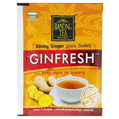 ⚡️ส่งฟรี⚡️ จินเฟรชขิงผงสำเร็จรูปรสเข้มข้นหวานน้อย 15กรัม แพค 14ซอง Gin